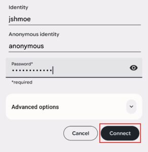 android wifi identity settings
