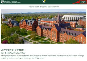 screenshot of the non-credit student portal landing page