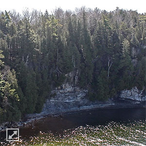 aerial view of Rock Point