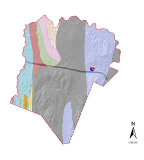 Williston bedrock map