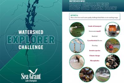 Pages of the Watershed Explorer Challenge booklet