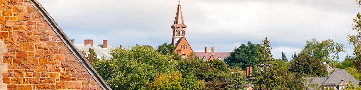 Campus looking towards Old Mill building