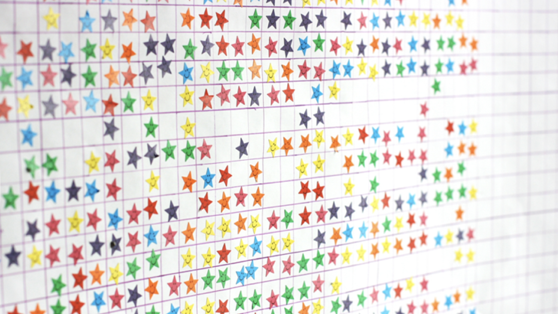 an achievement chart filled with stars