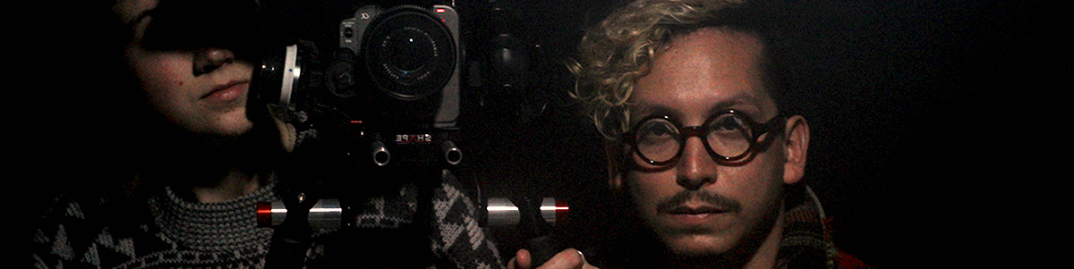 Martin behind the camera getting ready to shoot a scene