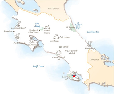 Map of Costa Rica