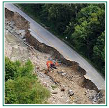 Icon graphic showing impact of tropical storm on Vermont