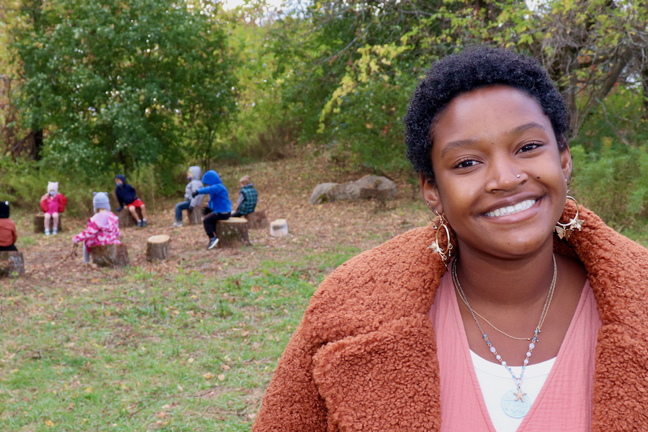 Sandra King student teaching at Williston Central School