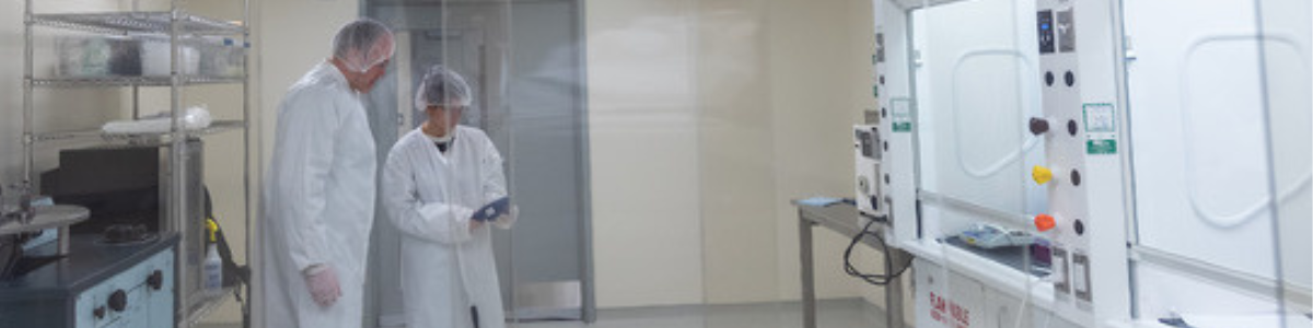Two people in a lab