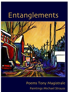 Entanglements Poems  book cover with paintings by Michael Strauss