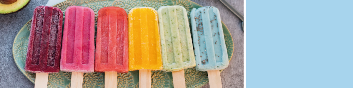 colorful popsicles in a row