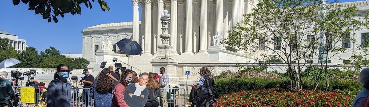 Ruth Bader Ginsberg mourners at the Capital
