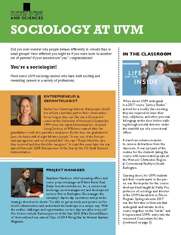 sociology newsletter cover