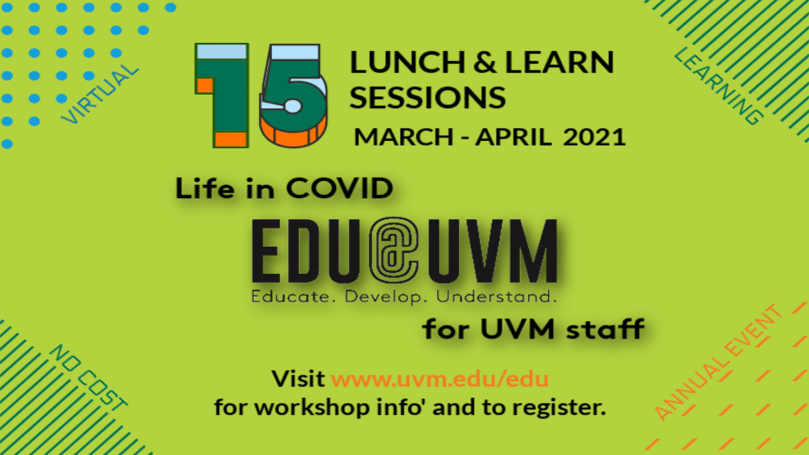 Register EDUUVM The University of Vermont