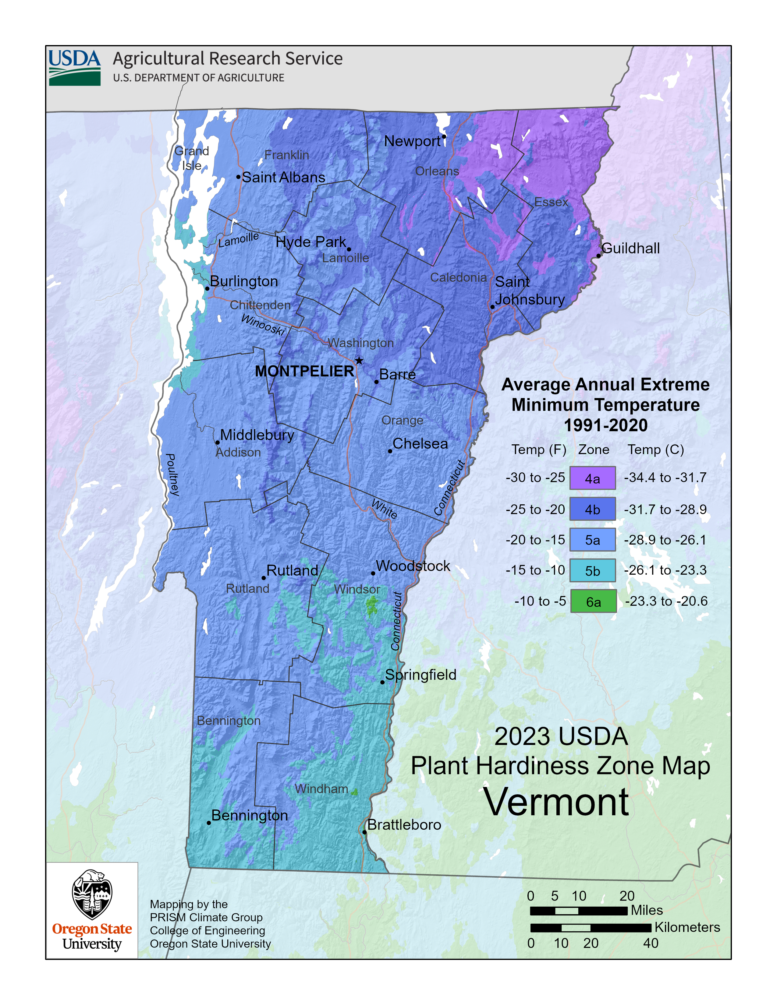 USDA Plant Hardiness Zone Map - Cooperative Extension: Garden and Yard -  University of Maine Cooperative Extension