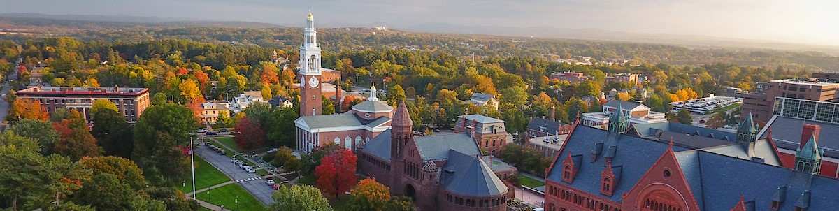 aerial view of university campus