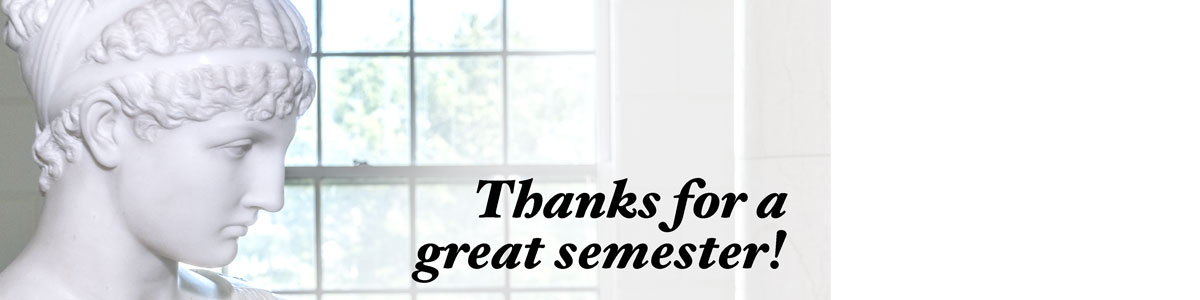 Thanks for a great semester!