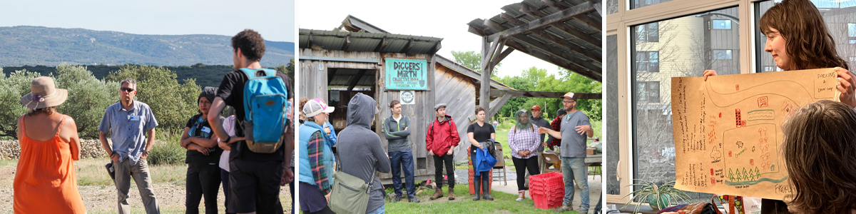 Collage of people doing agroecology work