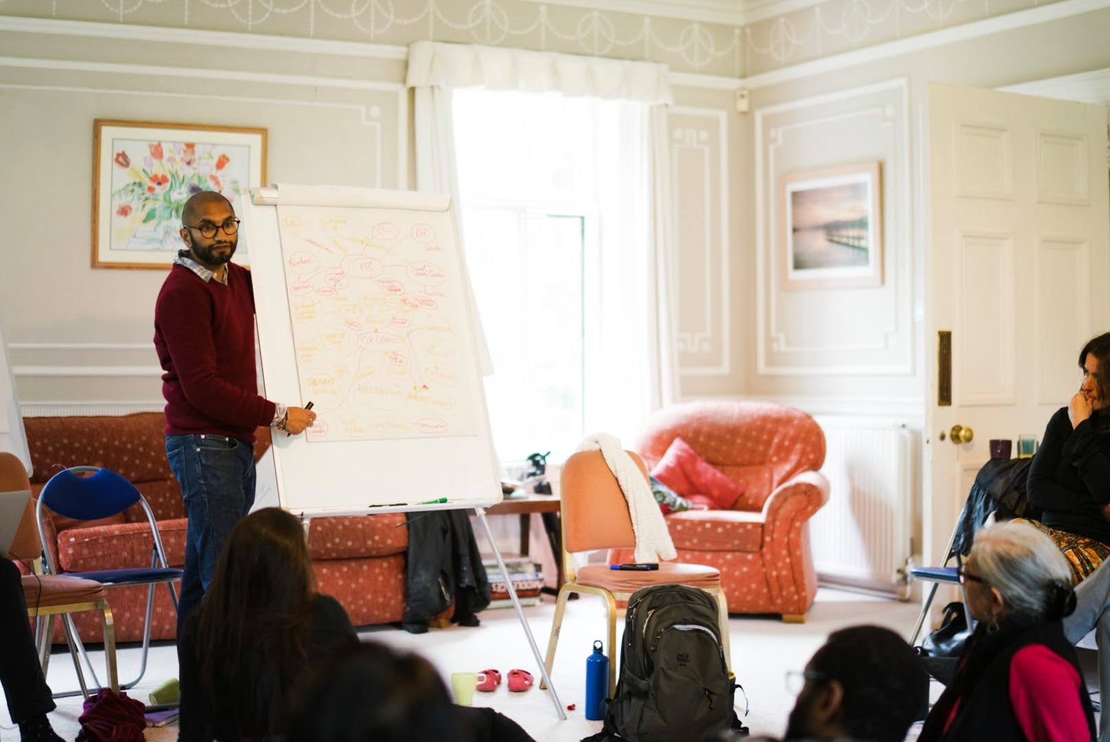 Person giving a presentation