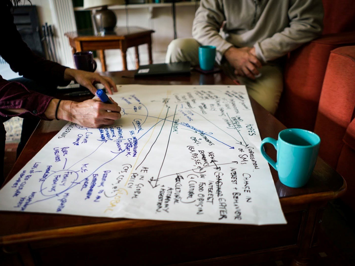 Person writing on a whiteboard