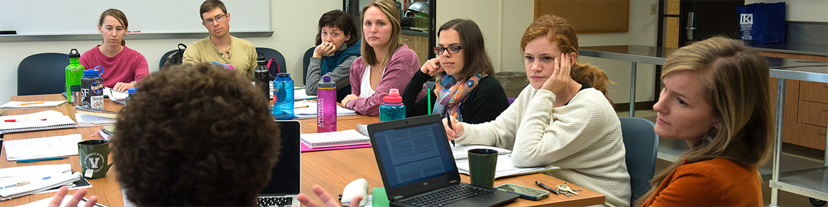 Students in a service-learning course