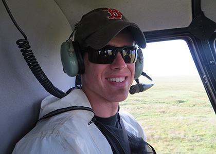 Ryan in helicopter