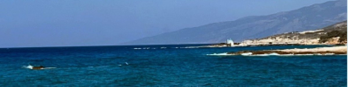 View of ocean in Ikaria, Greece
