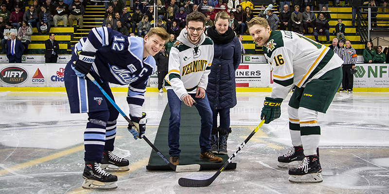 Ethan Foley on the ice