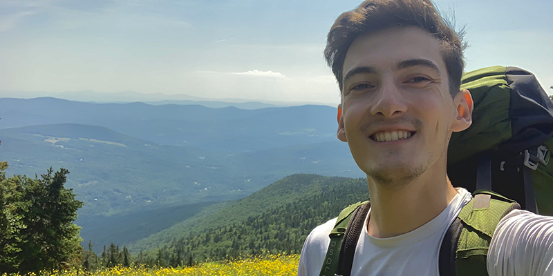 A sunrise hike is a rite of passage for students at UVM like Jamie Benson