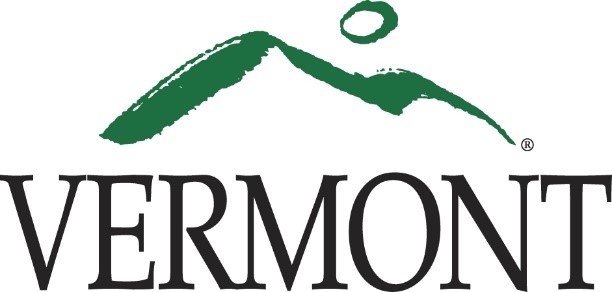 State of Vermont logo with green mountains