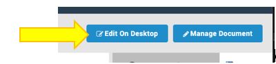 PowerDMS Edit on Desktop button.