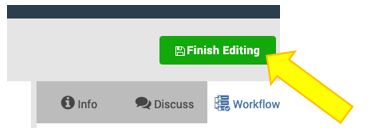 PowerDMS finish editing button