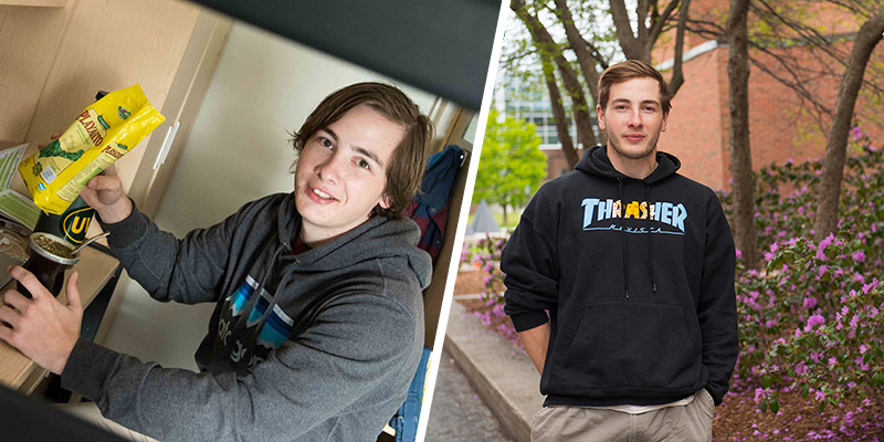 Elias Whitney in 2017 and Elias Whitney in 2021