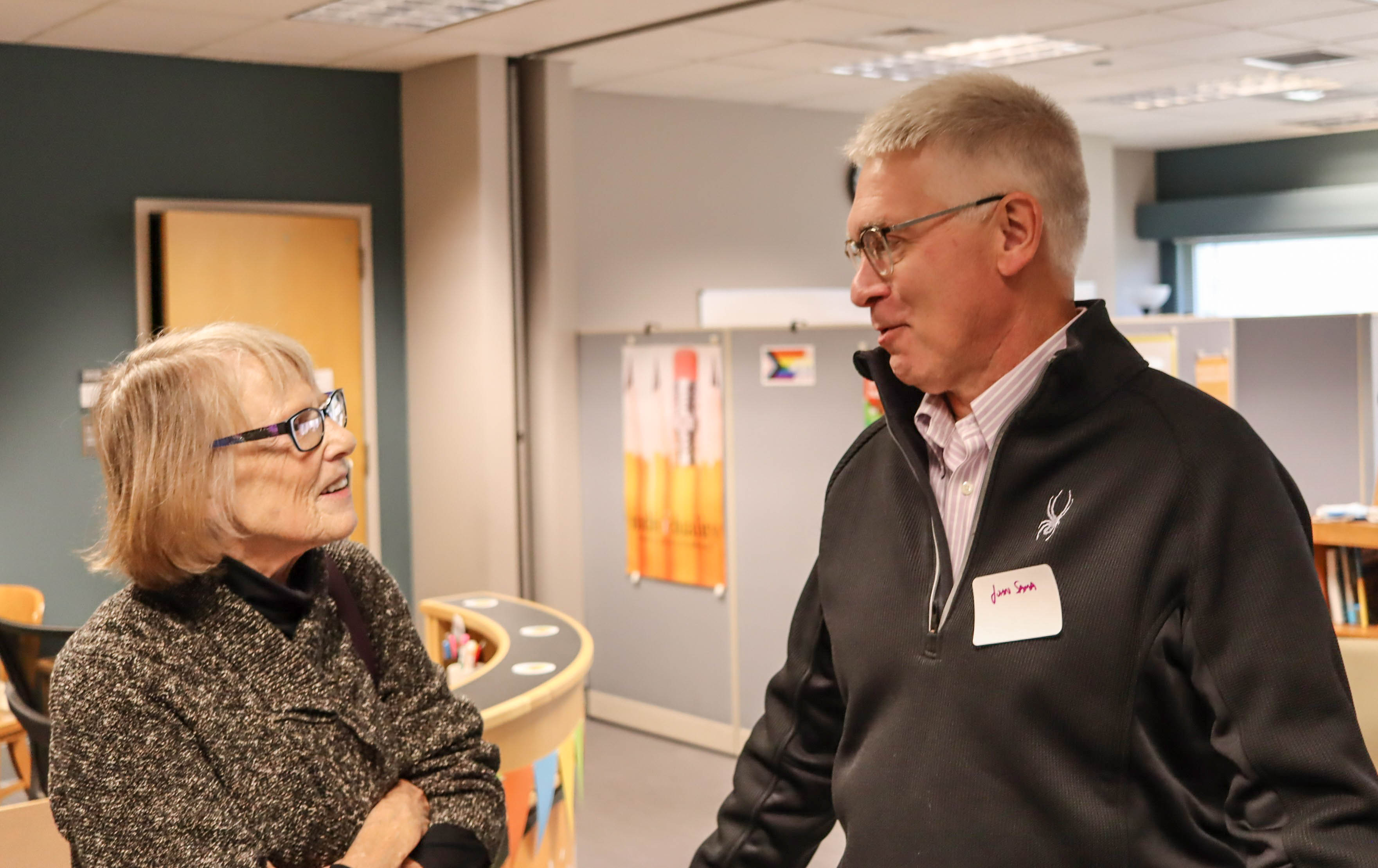 Retired Undergraduate Writing Center Director, Sue Dinitz, chatted with John Sama from the Vice Provost of Academic Affairs and Student Success.