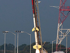A Terrier-Orion sounding rocket carries student payloads during the RockOn workshop. Image Credit: NASA
