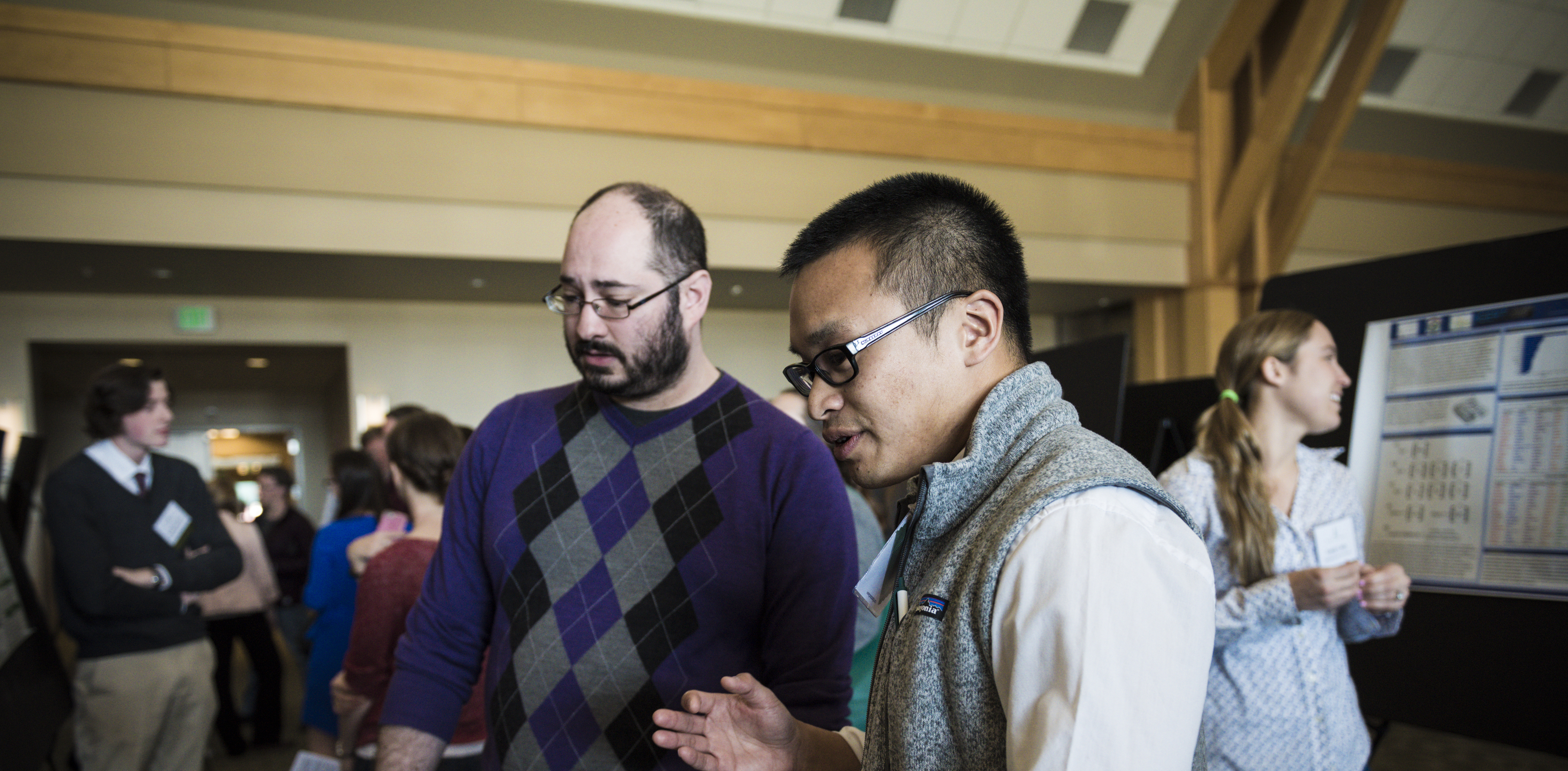 Students at the research conference