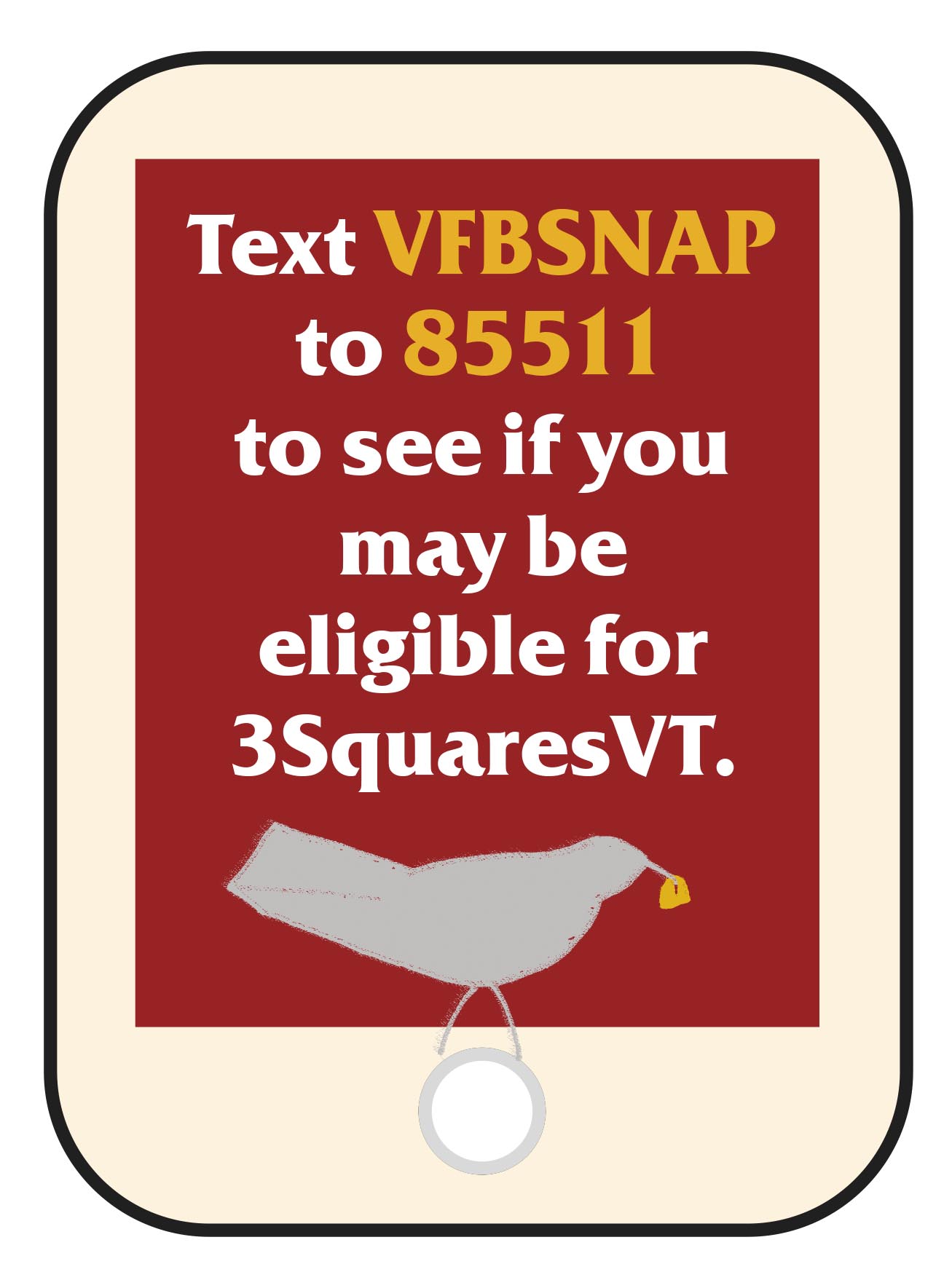 Logo for Vermont Food Bank SNAP text