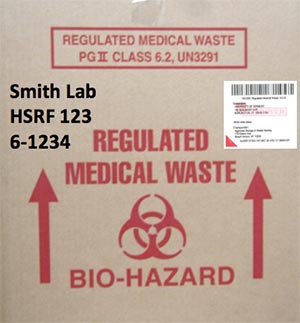 Example of approved labeling for boxes