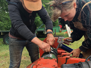 UVM Catamount Farm Tractor Maintenance with Students