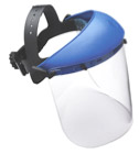 Example of a face shield, showing cover over the face