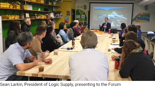 Sean Larkin, President of Logic Supply, presenting to the Forum