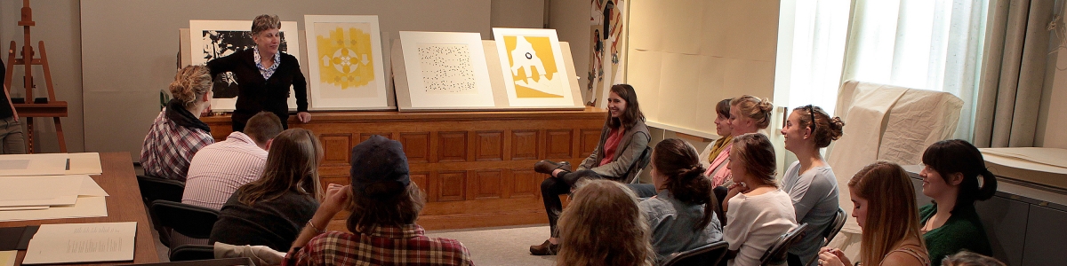 UVM class visits the Fleming Museum of Art