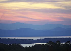 Sunset over Lake Champlain