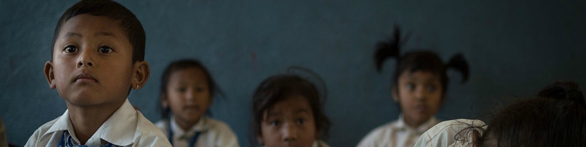 Young Nepalese students in class