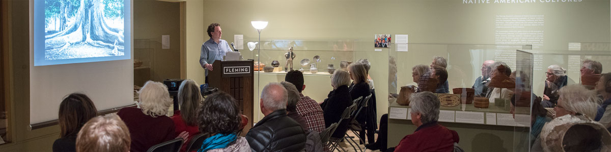 A scholar talk at the University of Vermont' Fleming Museum of Art
