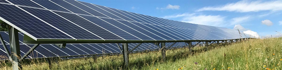 solar panels in a Vermont field