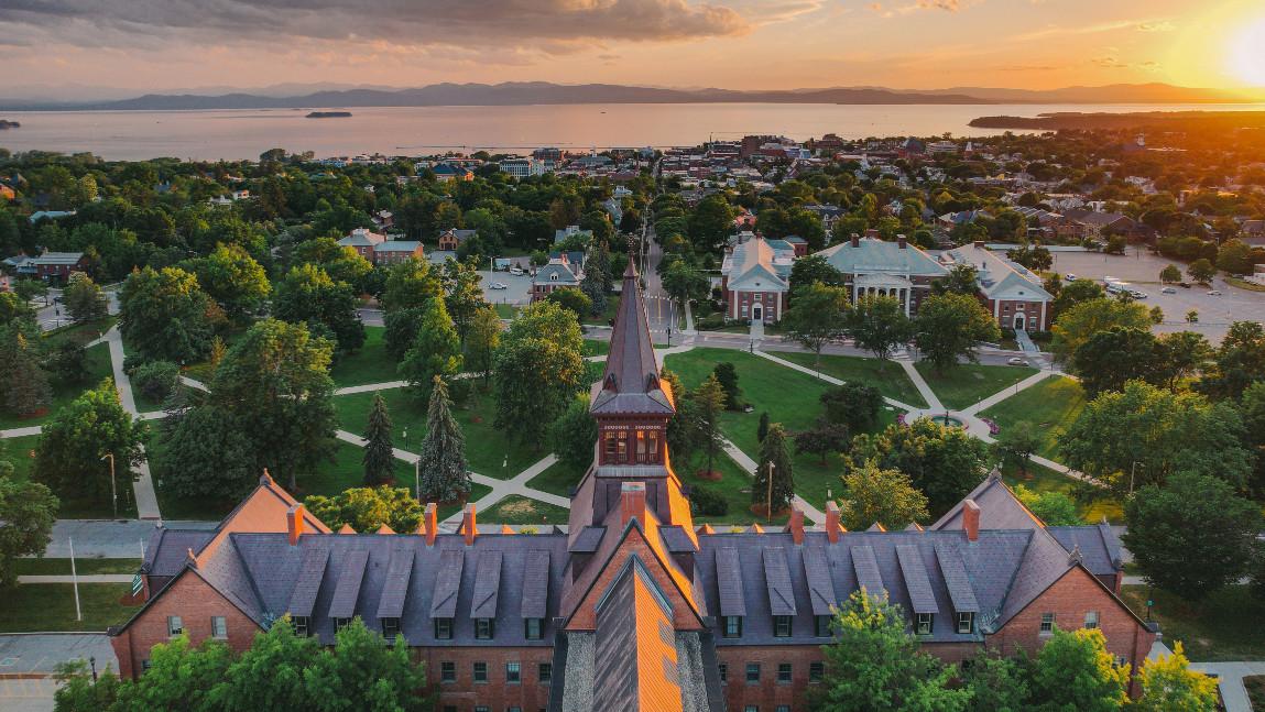 uvm campus sunset