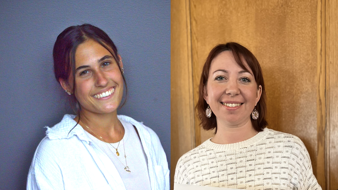 Public Communication majors Evelyn Prim and Nicole Eaton