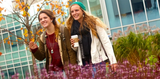 students on campus