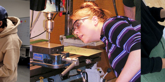 images of students working on CBI projects