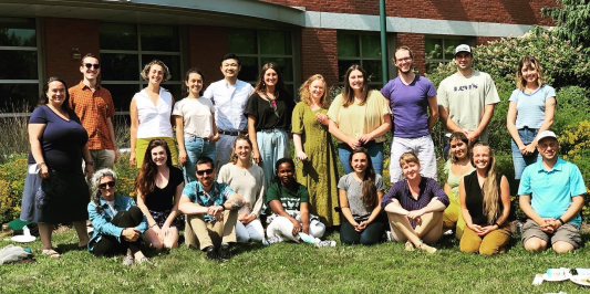 2021 cohort of graduate students at orientation